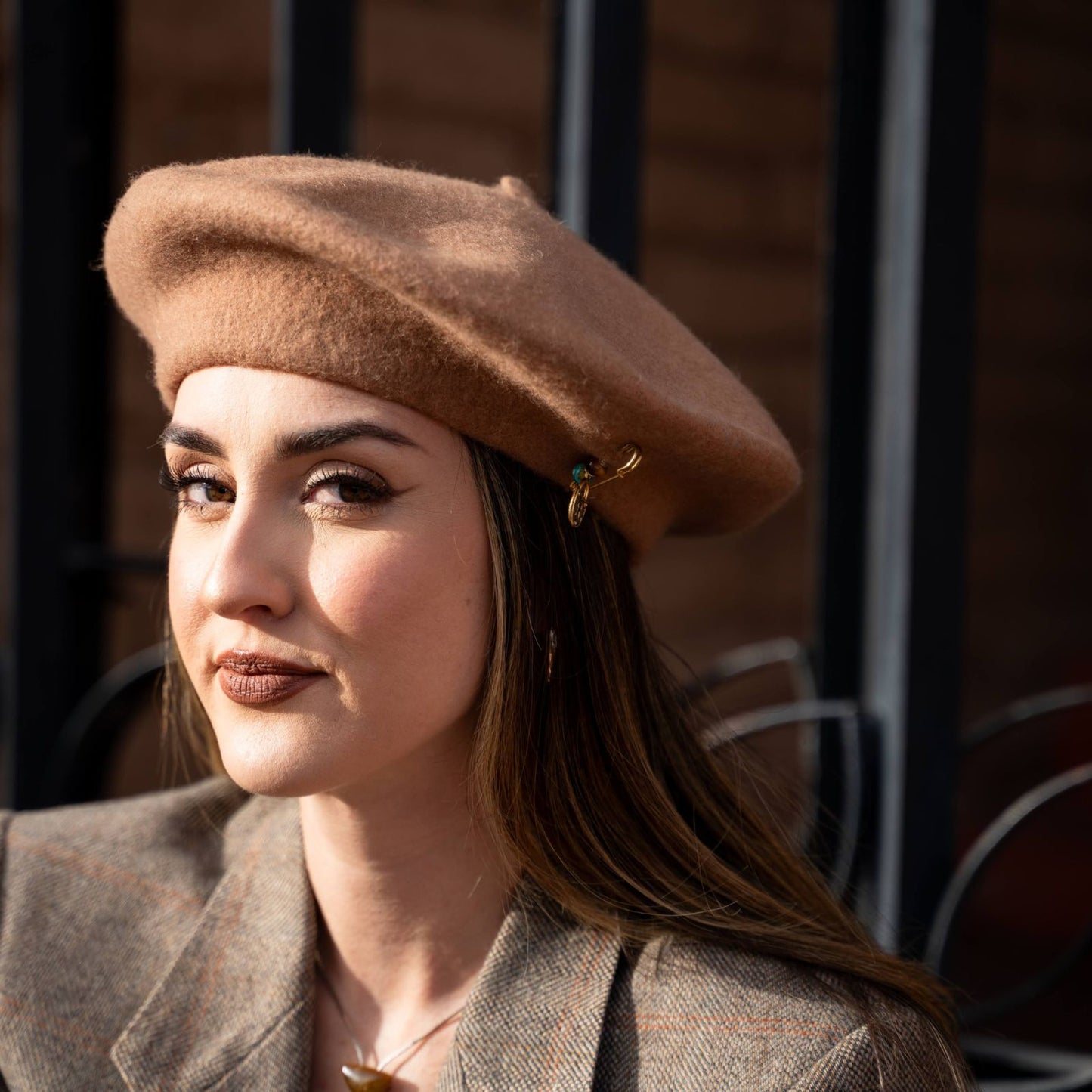 The Sofia – Custom Wool Beret with Charm