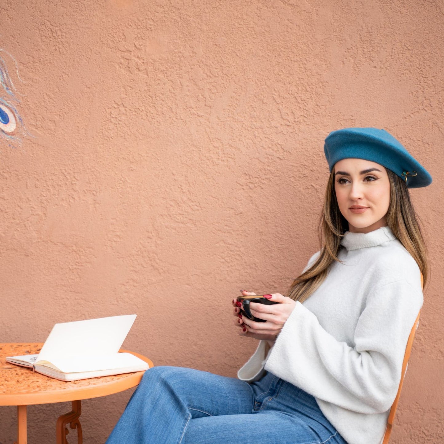 The Sofia – Custom Wool Beret with Charm