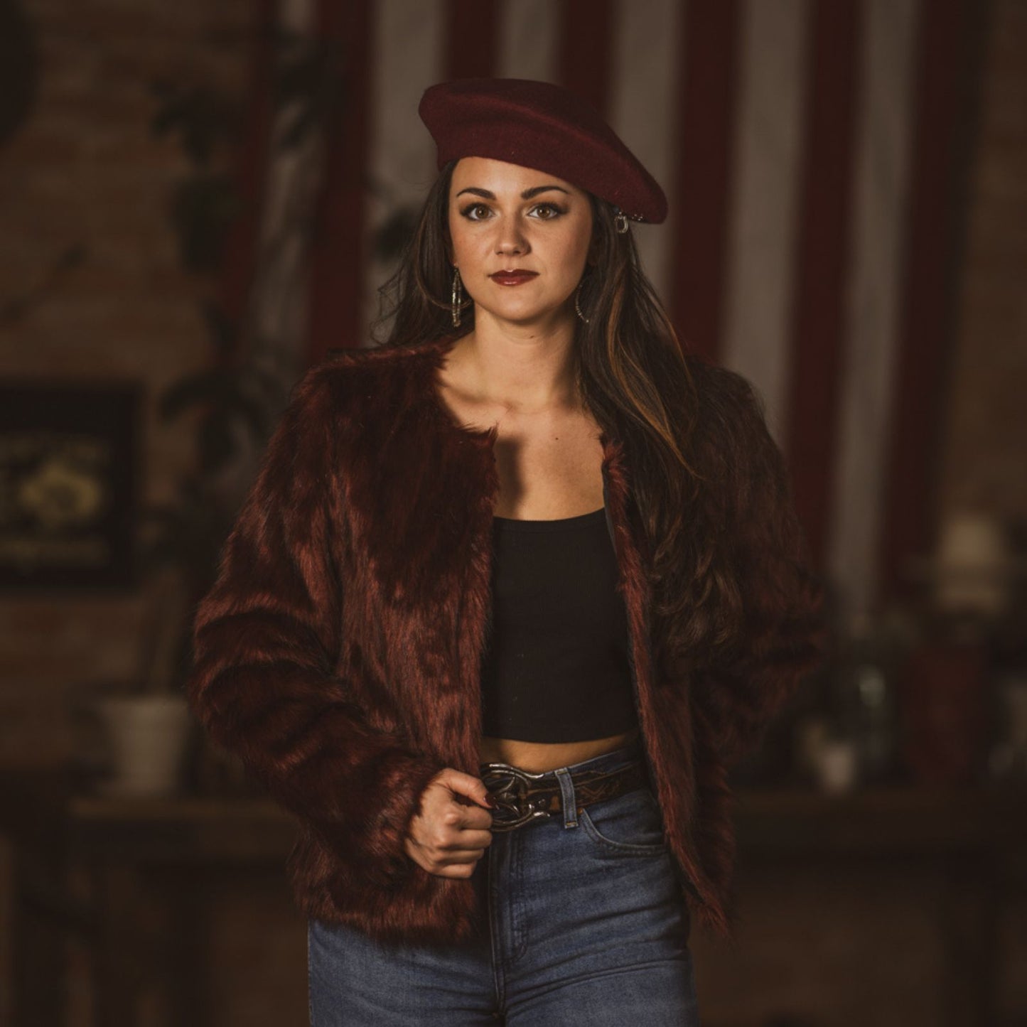 The Sofia – Custom Wool Beret with Charm