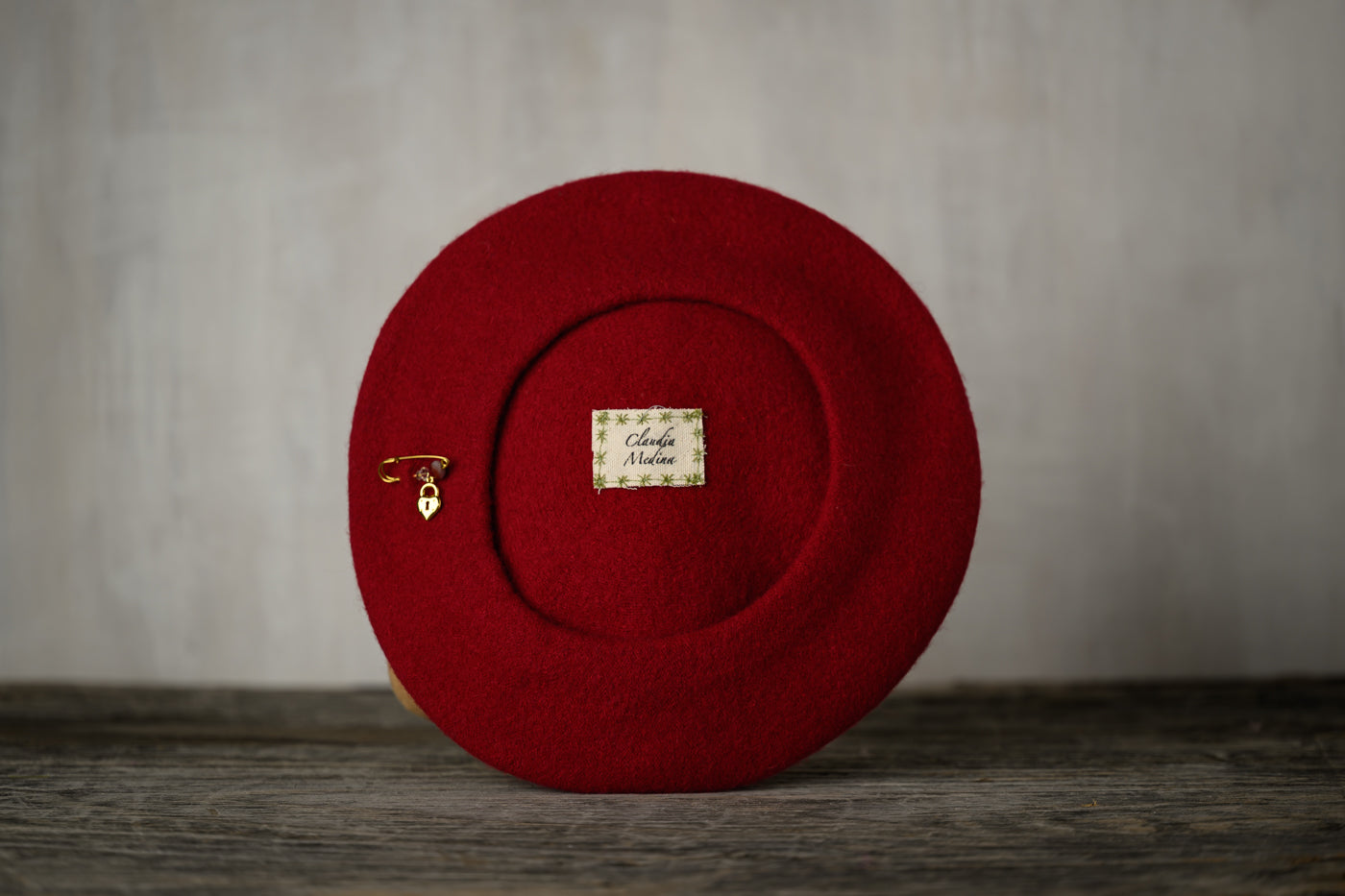 The Sofia – Custom Wool Beret with Charm
