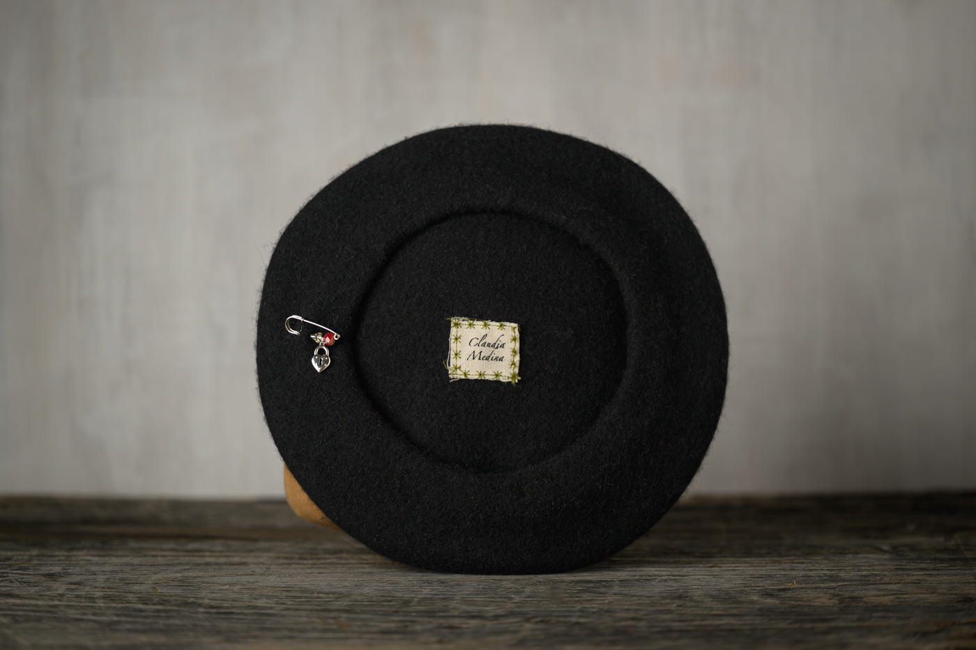 The Sofia – Custom Wool Beret with Charm