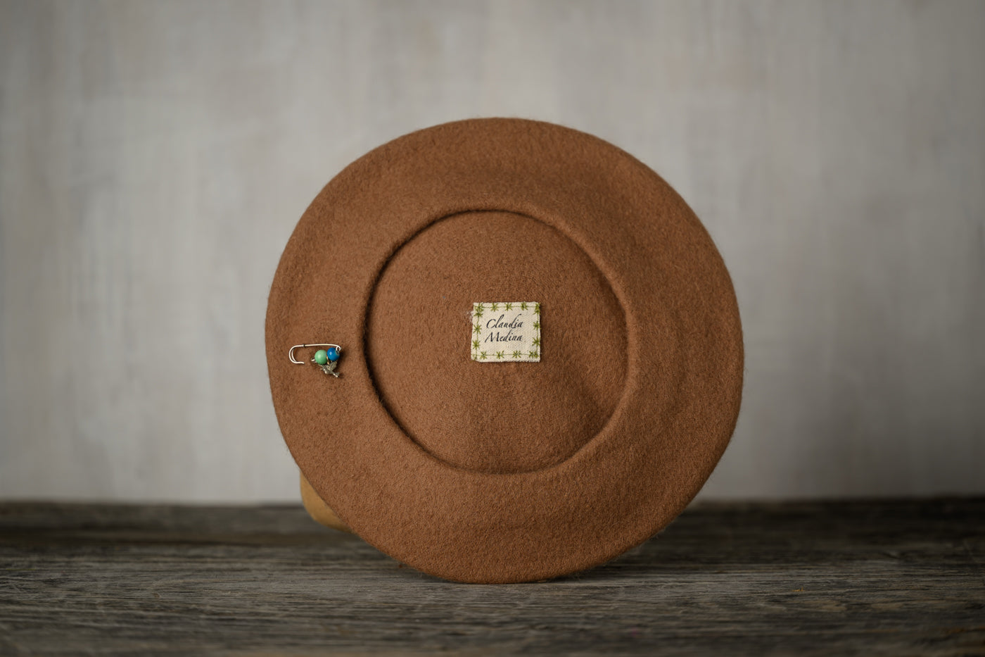 The Sofia – Custom Wool Beret with Charm