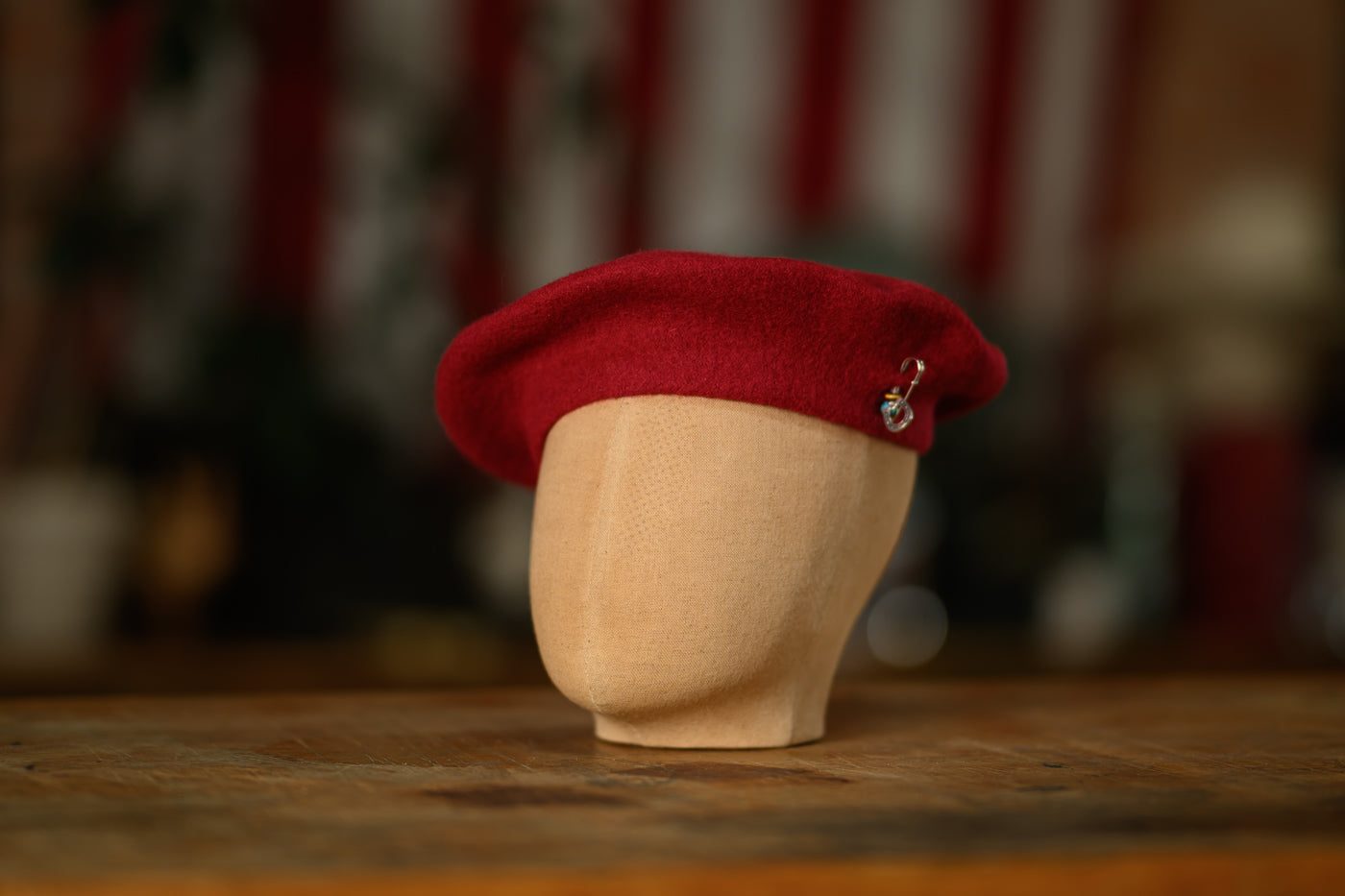 The Sofia – Custom Wool Beret with Charm