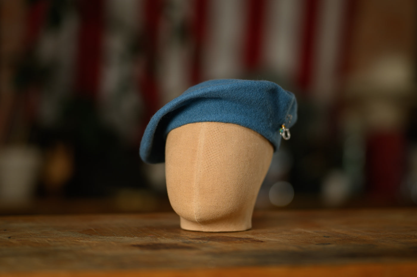 The Sofia – Custom Wool Beret with Charm