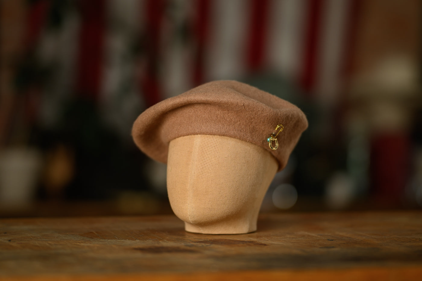 The Sofia – Custom Wool Beret with Charm