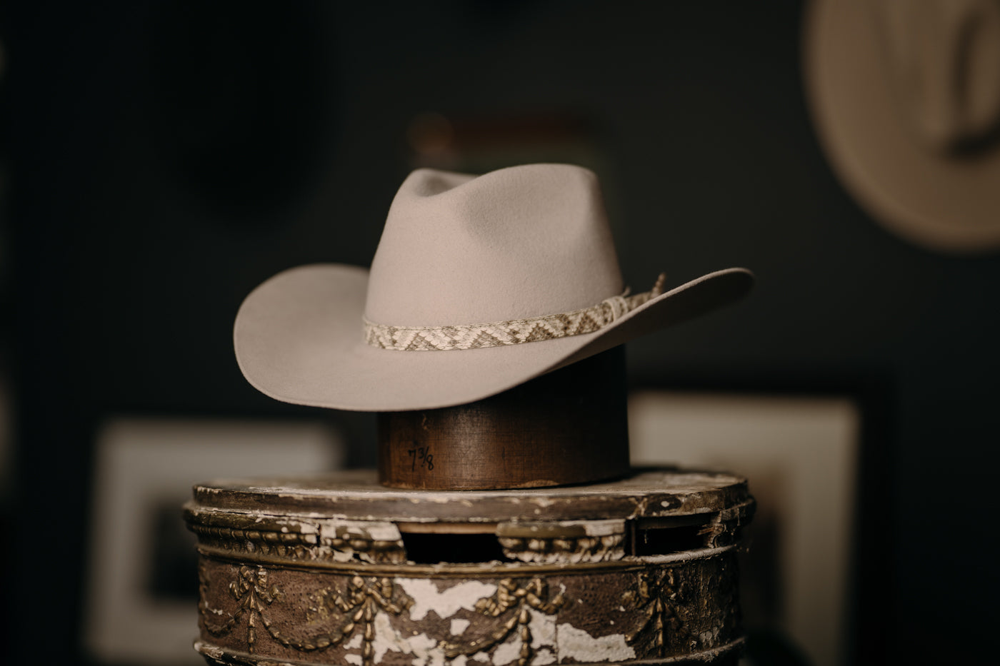 Snake Skin Hat Band with Rattler Accent – Bold & Unique