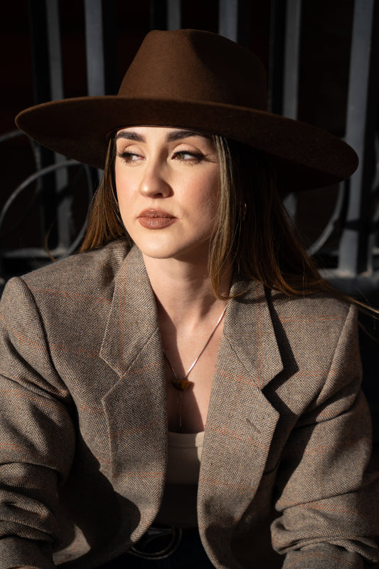 Cara Teardroped Flat Brim Hat